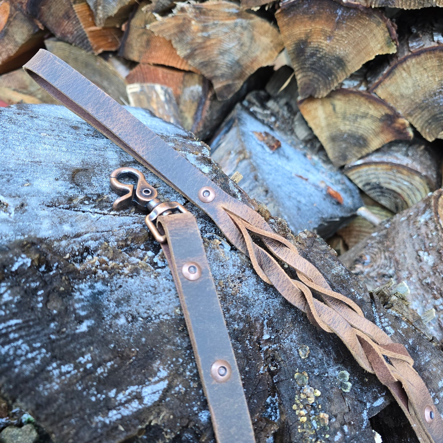 6ft Buffalo Leather K9 Lead