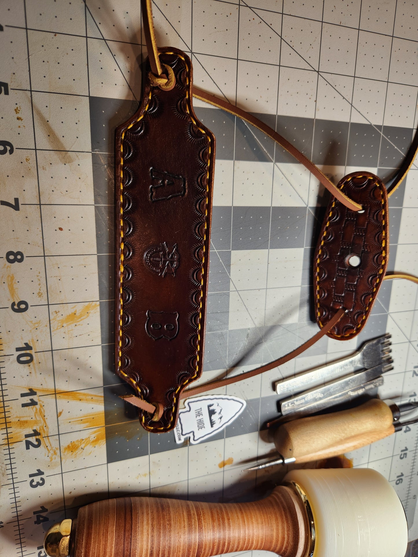 Custom Leather Bow Wrist Strap